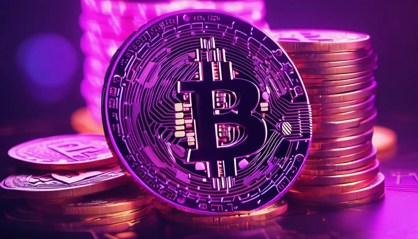 Bitcoin symbol with futuristic design, representing bonuses in new casinos